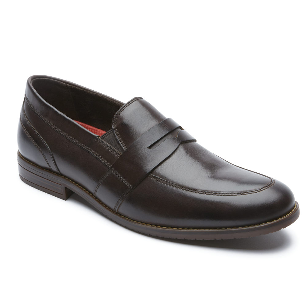 Rockport Loafers For Mens Brown - Style Purpose 3 Double Gore Penny - LA4236081